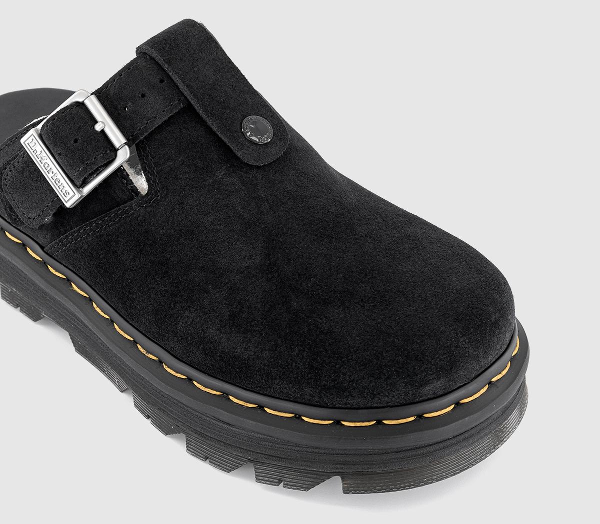 Dr. Martens Zebzag Warm Lined Mules Black - Dr. Martens Mules