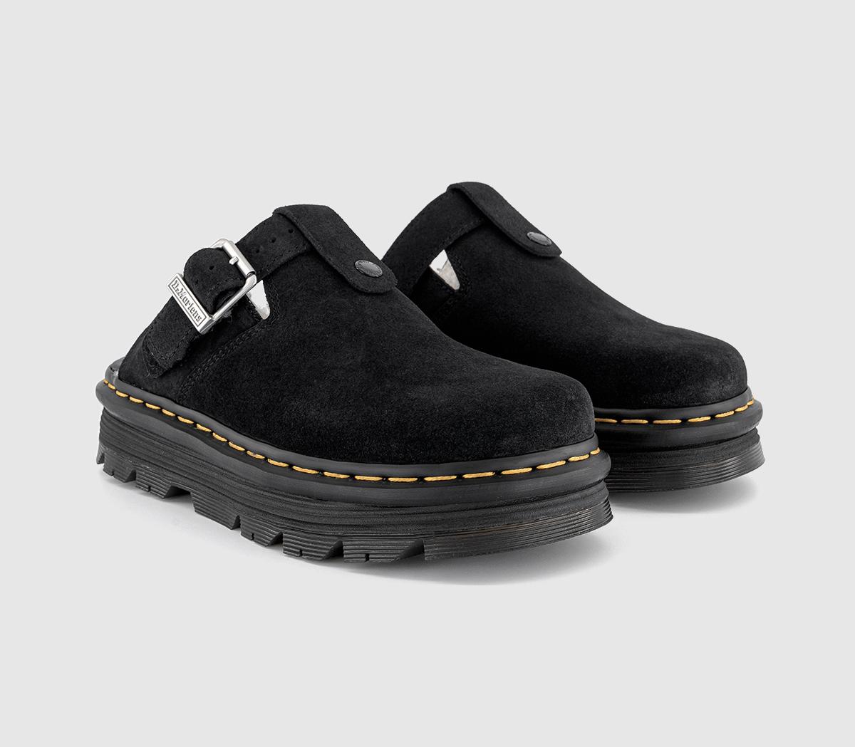 Dr. Martens Zebzag Warm Lined Mules Black - Dr. Martens Mules