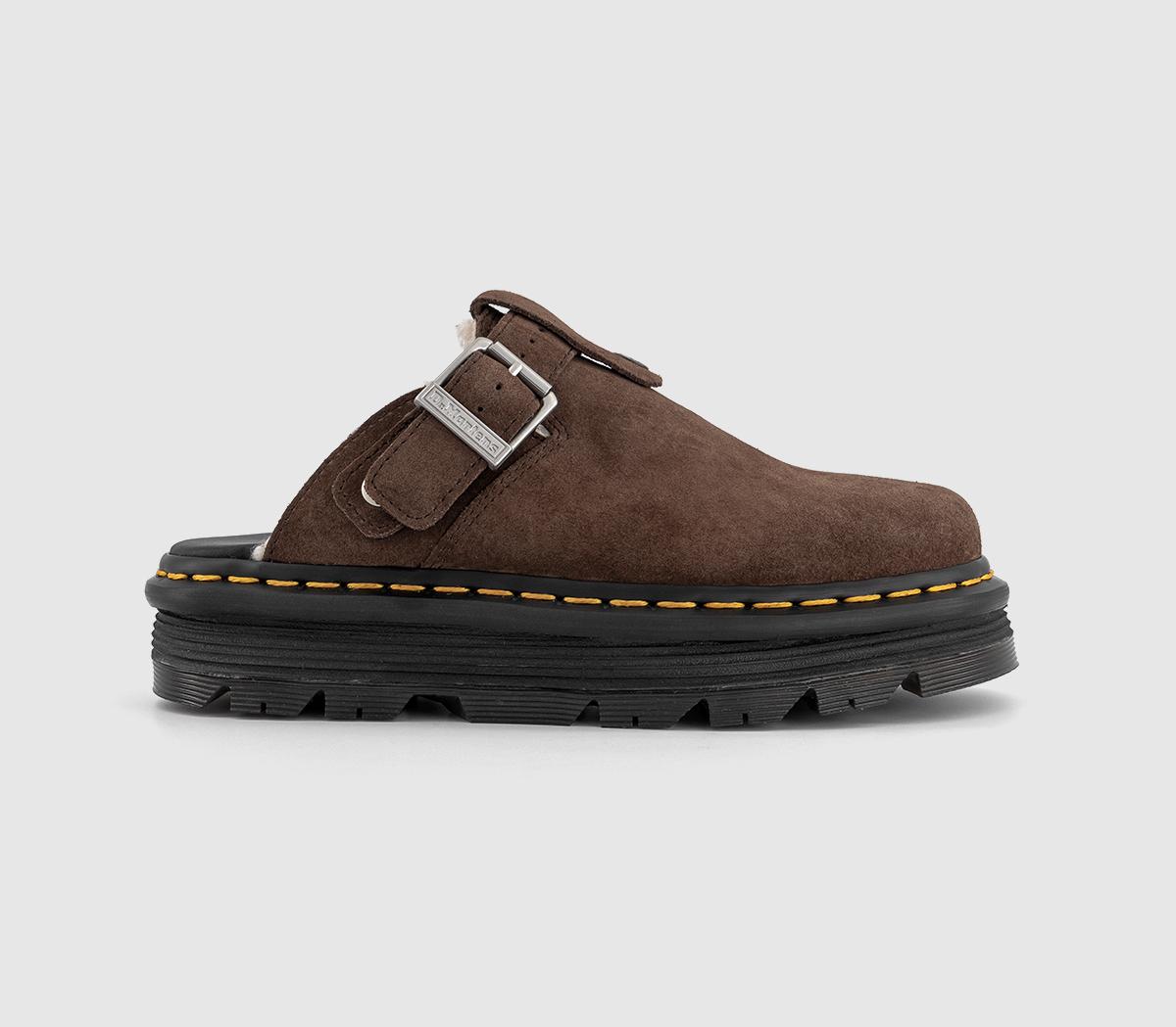 Dr. MartensZebzag Warm Lined Mules Brown