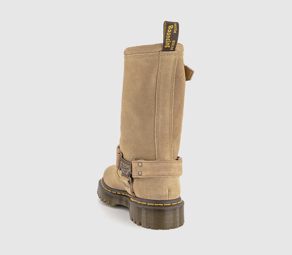 Dr. Martens Anistone Hi Boots Savannah Tan Suede - Women's Knee