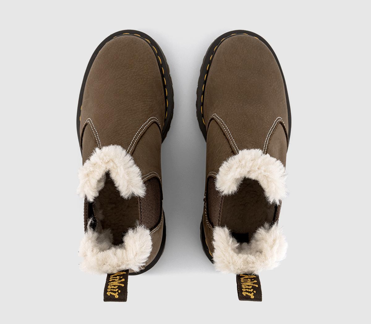 Dr. Martens2976 WP Fur Lined Boots Dr. Martens2976 WP Fur Lined BootsDark Khaki Buttersoft