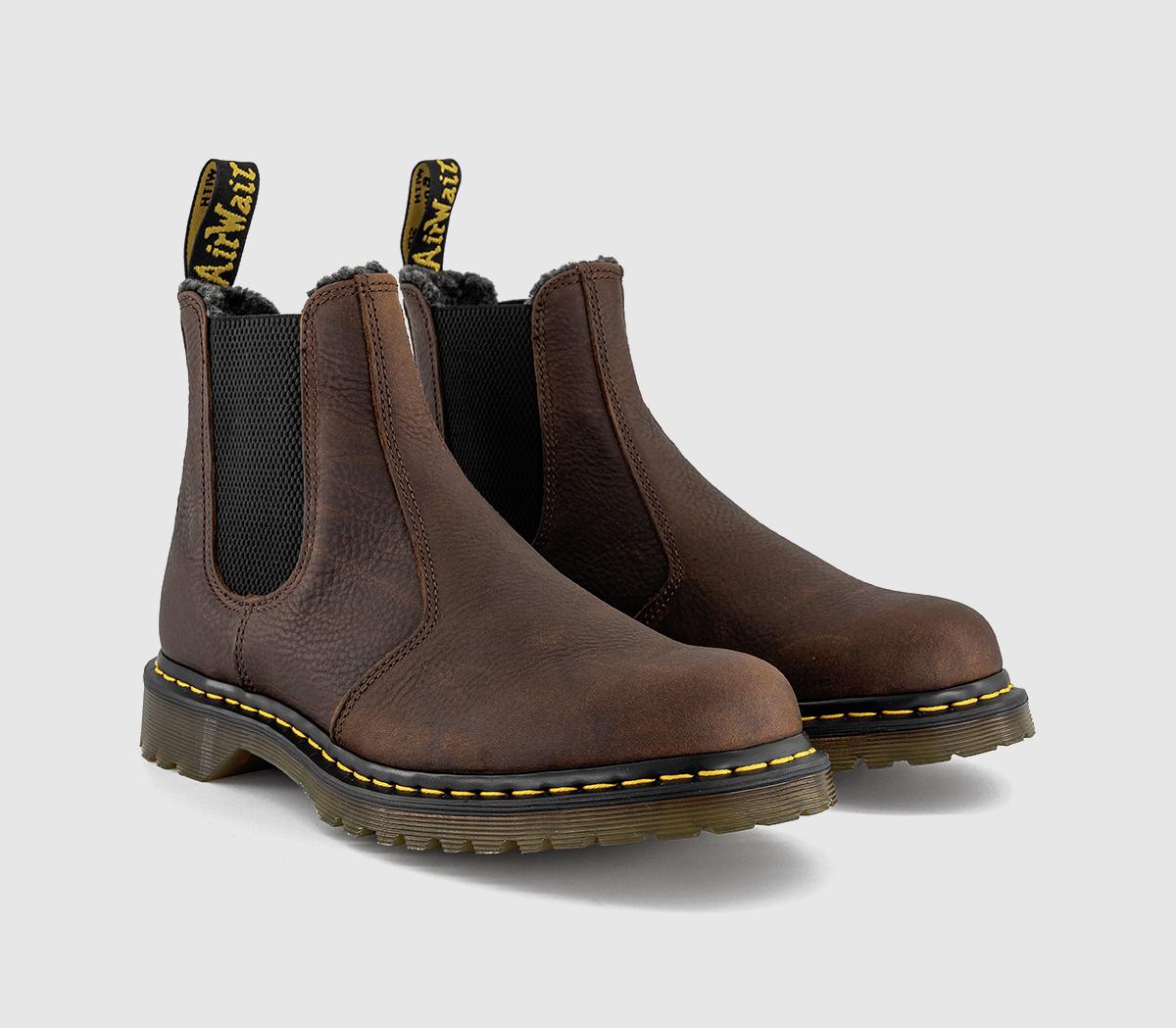 Dr. Martens2976 Wool Lined Chelsea BootsDark Brown Grizzly