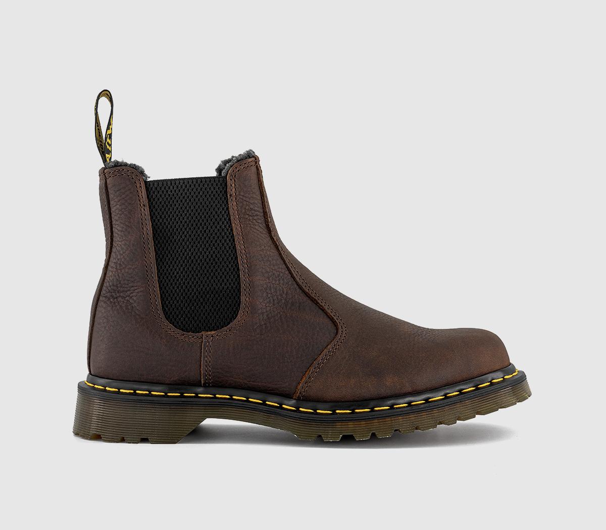 Dr. Martens2976 Wool Lined Chelsea BootsDark Brown Grizzly