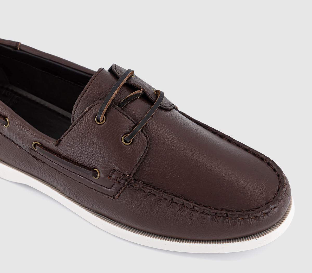 OFFICECook Leather Boat Shoes OFFICECook Leather Boat ShoesBrown Leather