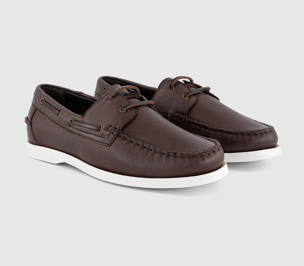 OFFICECook Leather Boat Shoes OFFICECook Leather Boat ShoesBrown Leather