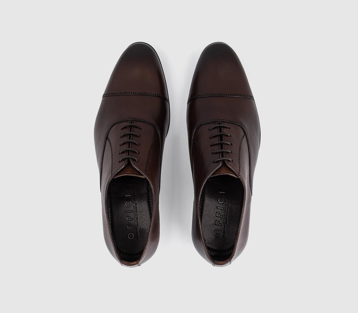 OFFICEMagic Toecap Oxford ShoesNew Brown Leather