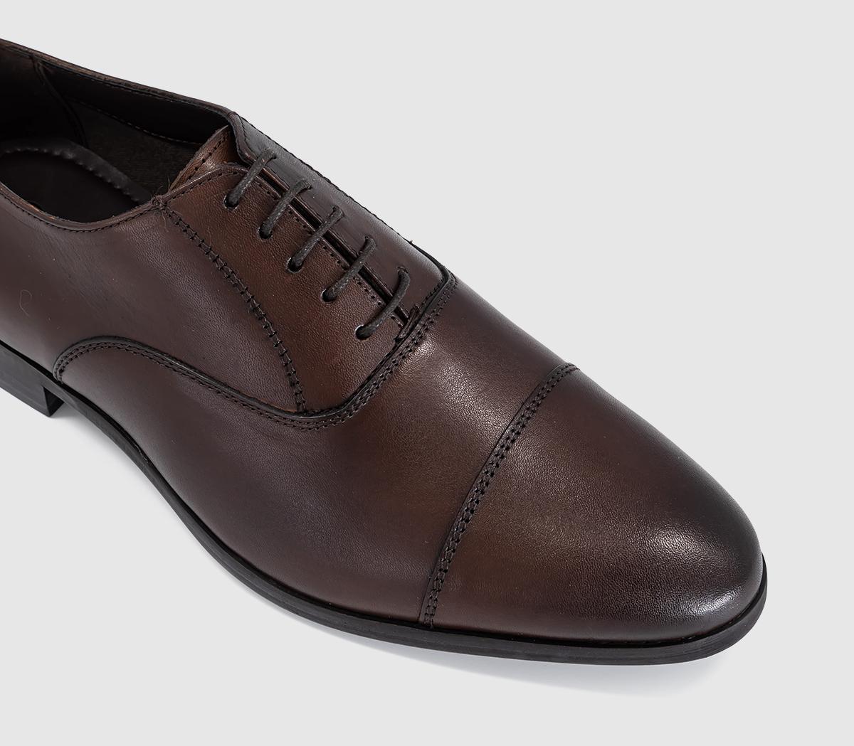 OFFICEMagic Toecap Oxford ShoesNew Brown Leather