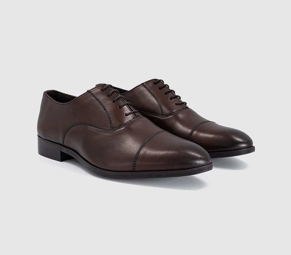 OFFICEMagic Toecap Oxford ShoesNew Brown Leather