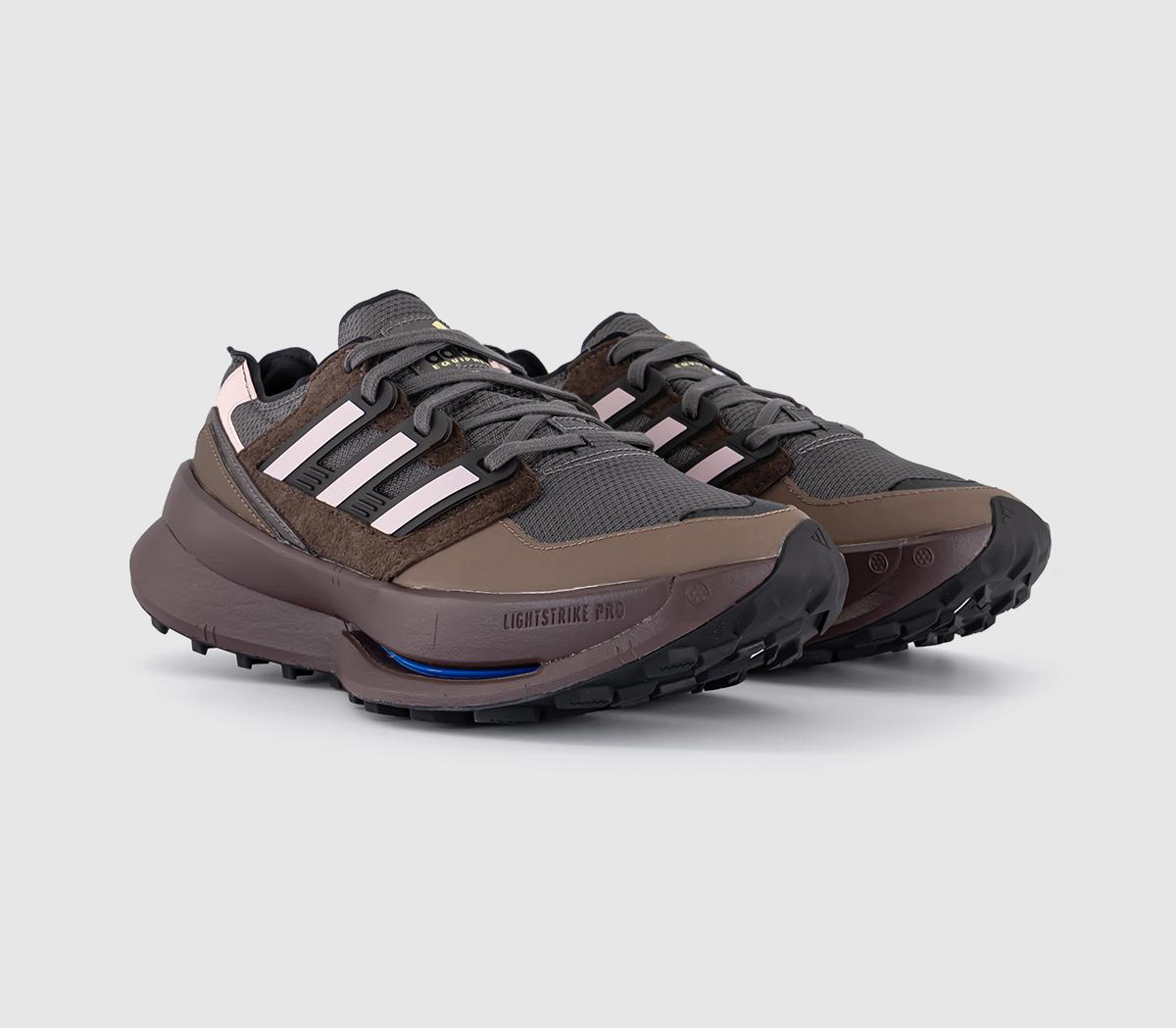 adidasEquipment Agravic TrainersCharcoal Sandy Pink Brown