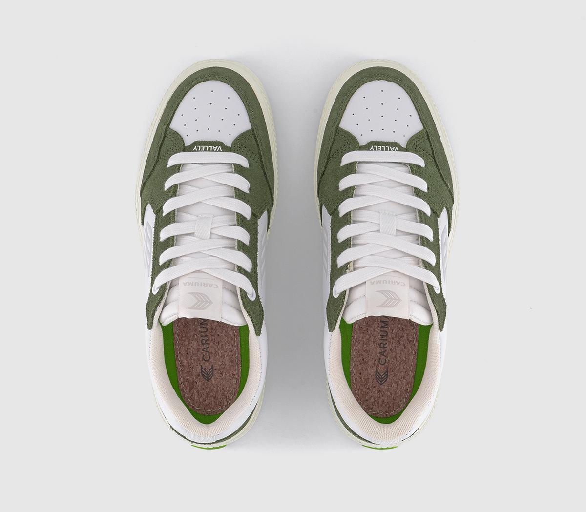 CARIUMAValley TrainersLeather Suede White Bronze Green Ice