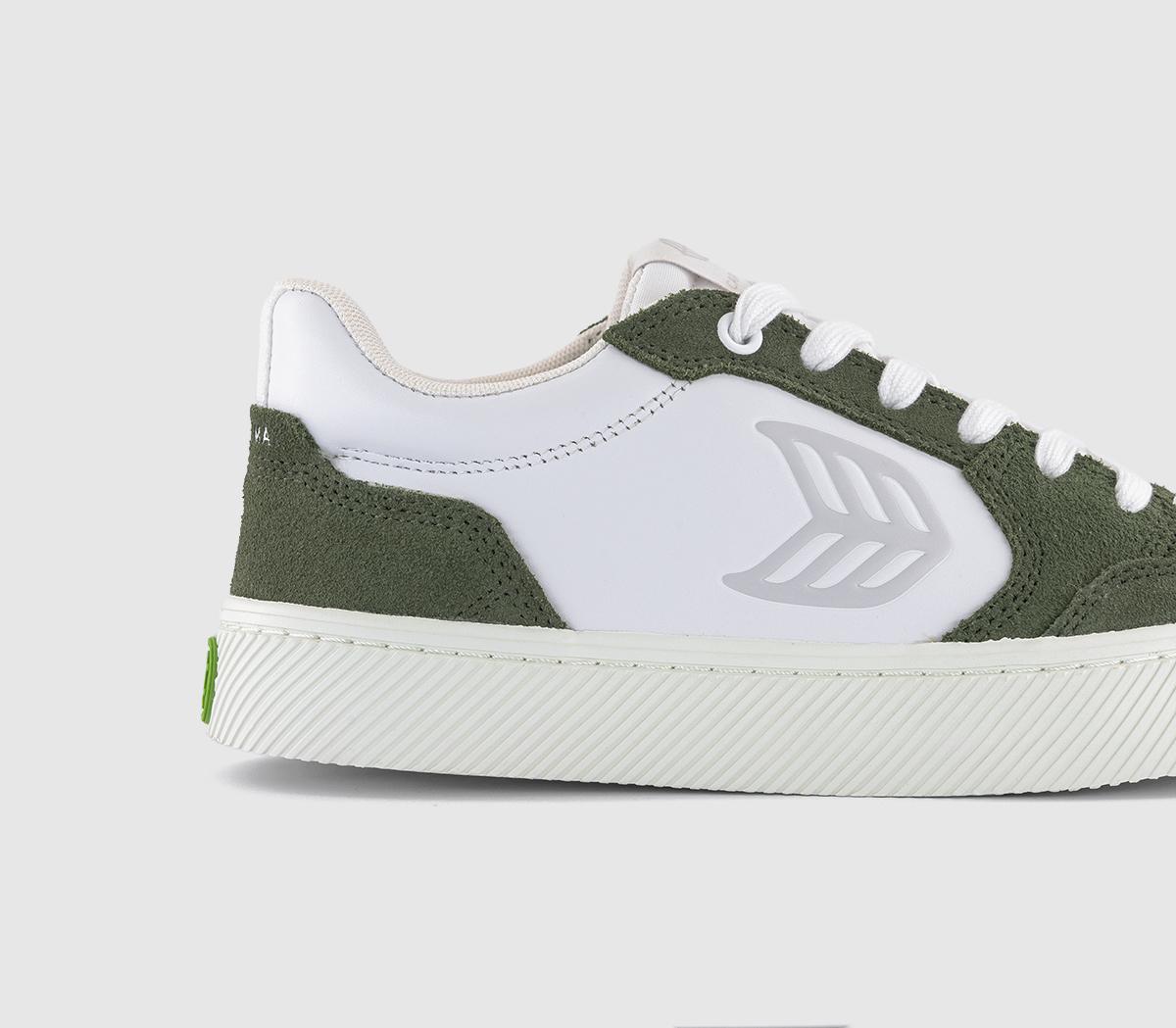 CARIUMAValley TrainersLeather Suede White Bronze Green Ice