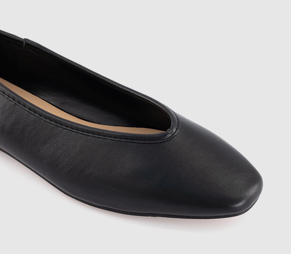 OFFICEFollie High Vamp Ballet Pumps OFFICEFollie High Vamp Ballet PumpsBlack