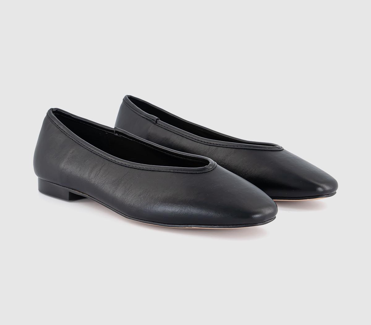OFFICEFollie High Vamp Ballet Pumps OFFICEFollie High Vamp Ballet PumpsBlack
