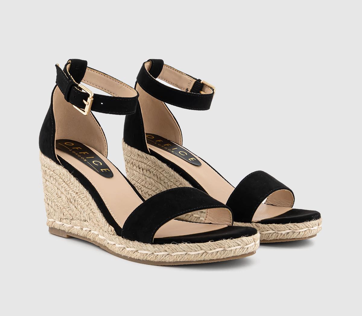 OFFICEMagnify Two Part Espadrille Wedges OFFICEMagnify Two Part Espadrille WedgesBlack