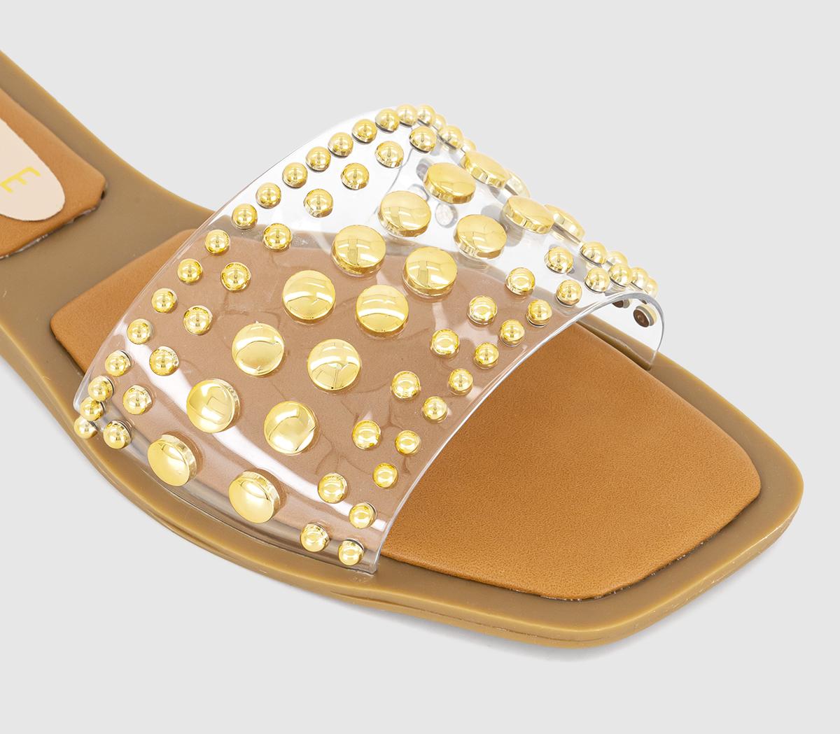 OFFICESaskia Stud Embellished Sliders OFFICESaskia Stud Embellished SlidersClear Embellished