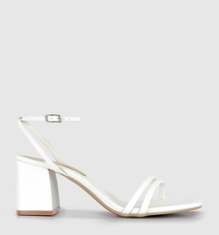OFFICE Manifest Two Part Heeled Sandals White