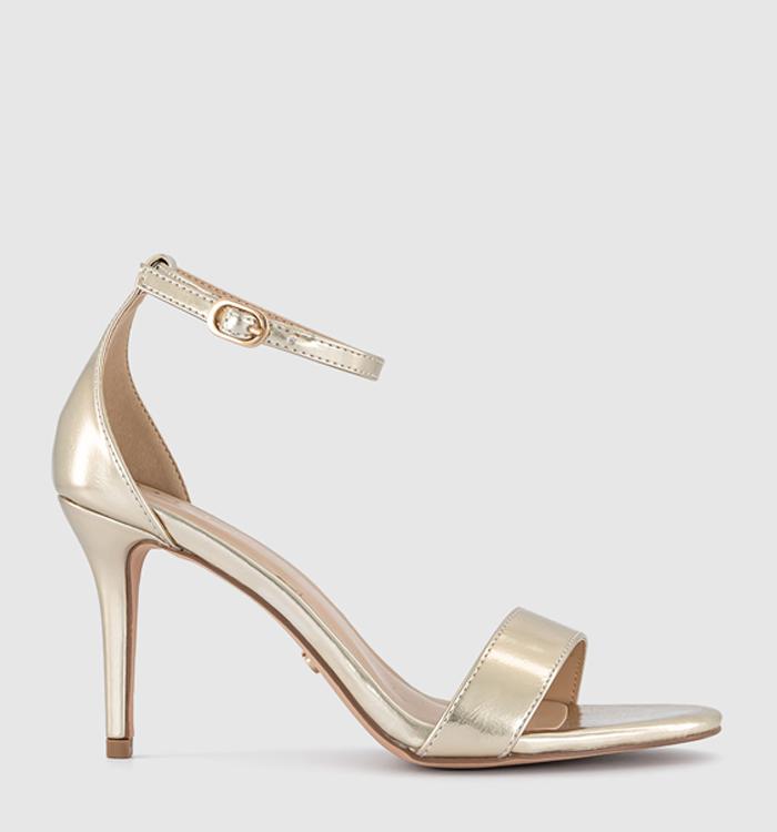 OFFICE Highly Two Part Heeled Sandals Gold