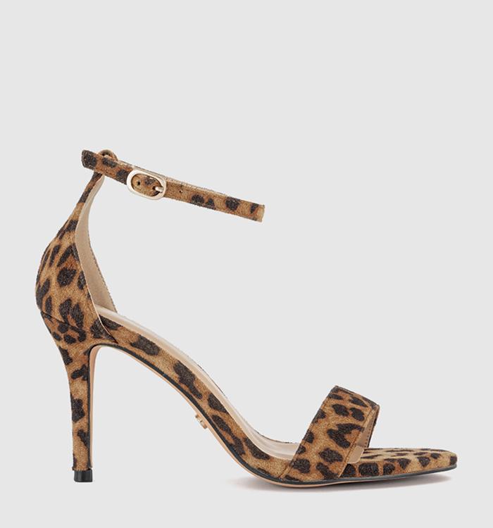 OFFICE Highly Two Part Heeled Sandals Leopard