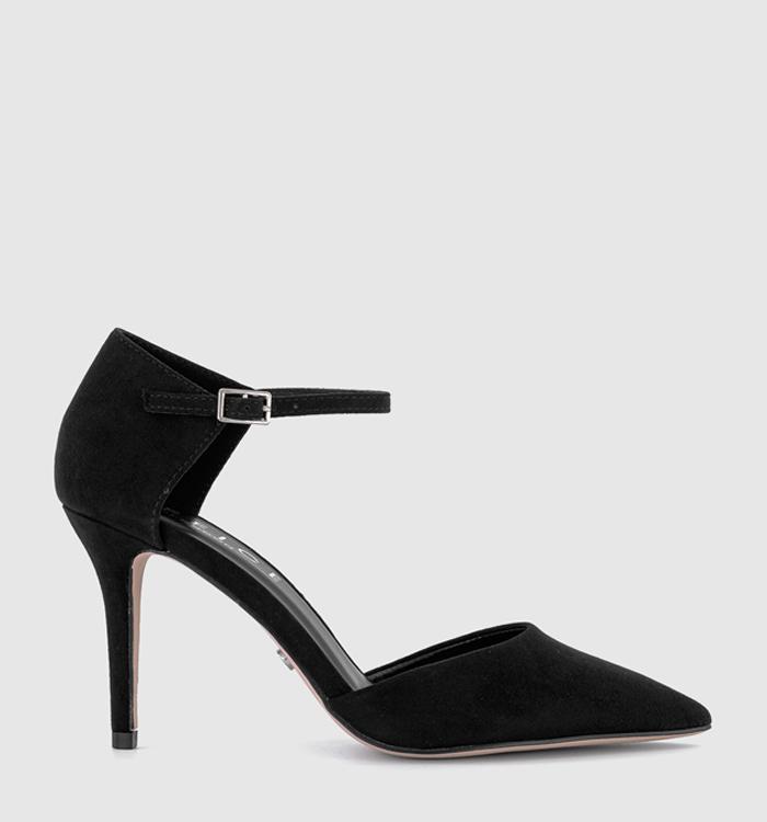 OFFICE Hide Out Two Part Court Heels Black