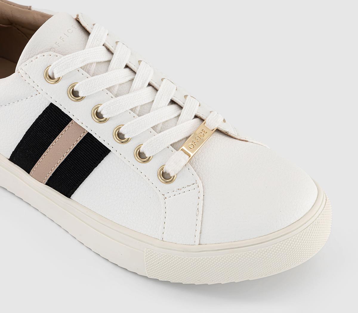 OFFICETara Lace Up Cup Sole Trainers OFFICETara Lace Up Cup Sole TrainersWhite