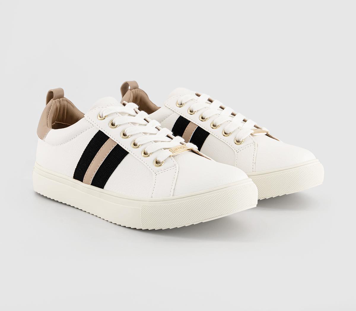 OFFICETara Lace Up Cup Sole Trainers OFFICETara Lace Up Cup Sole TrainersWhite