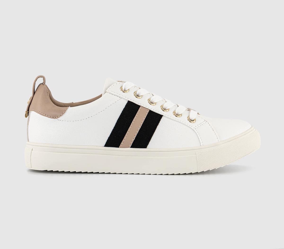 OFFICE Womens Tara Lace Up Cup Sole Trainers White, 3