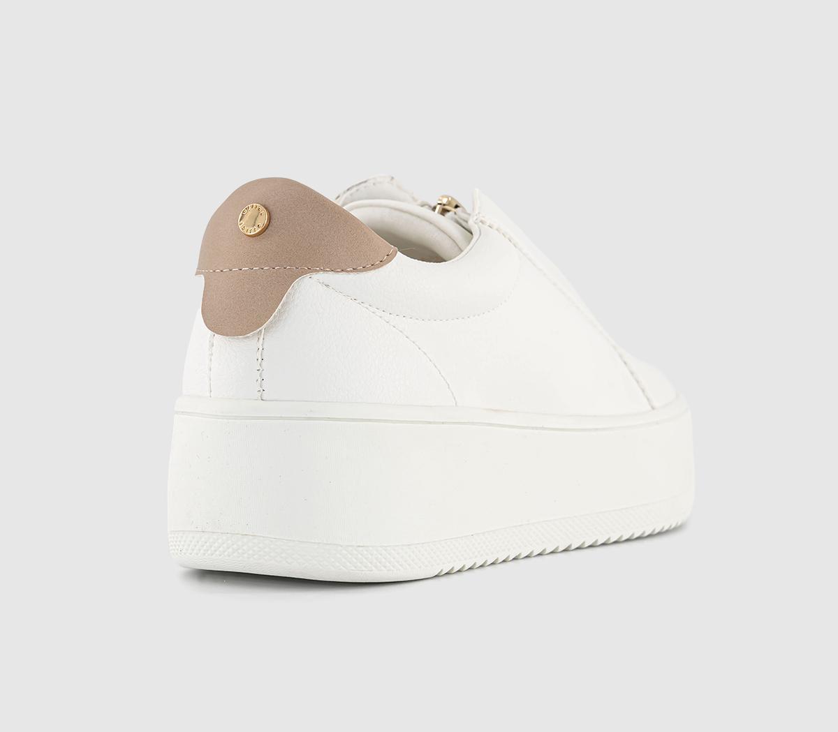 OFFICE Tori Platform Zip Front Trainers OFFICE Tori Platform Zip Front Trainers White