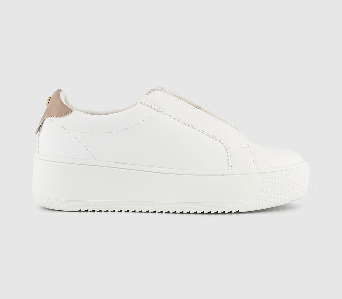 OFFICETori Platform Zip Front Trainers OFFICETori Platform Zip Front TrainersWhite