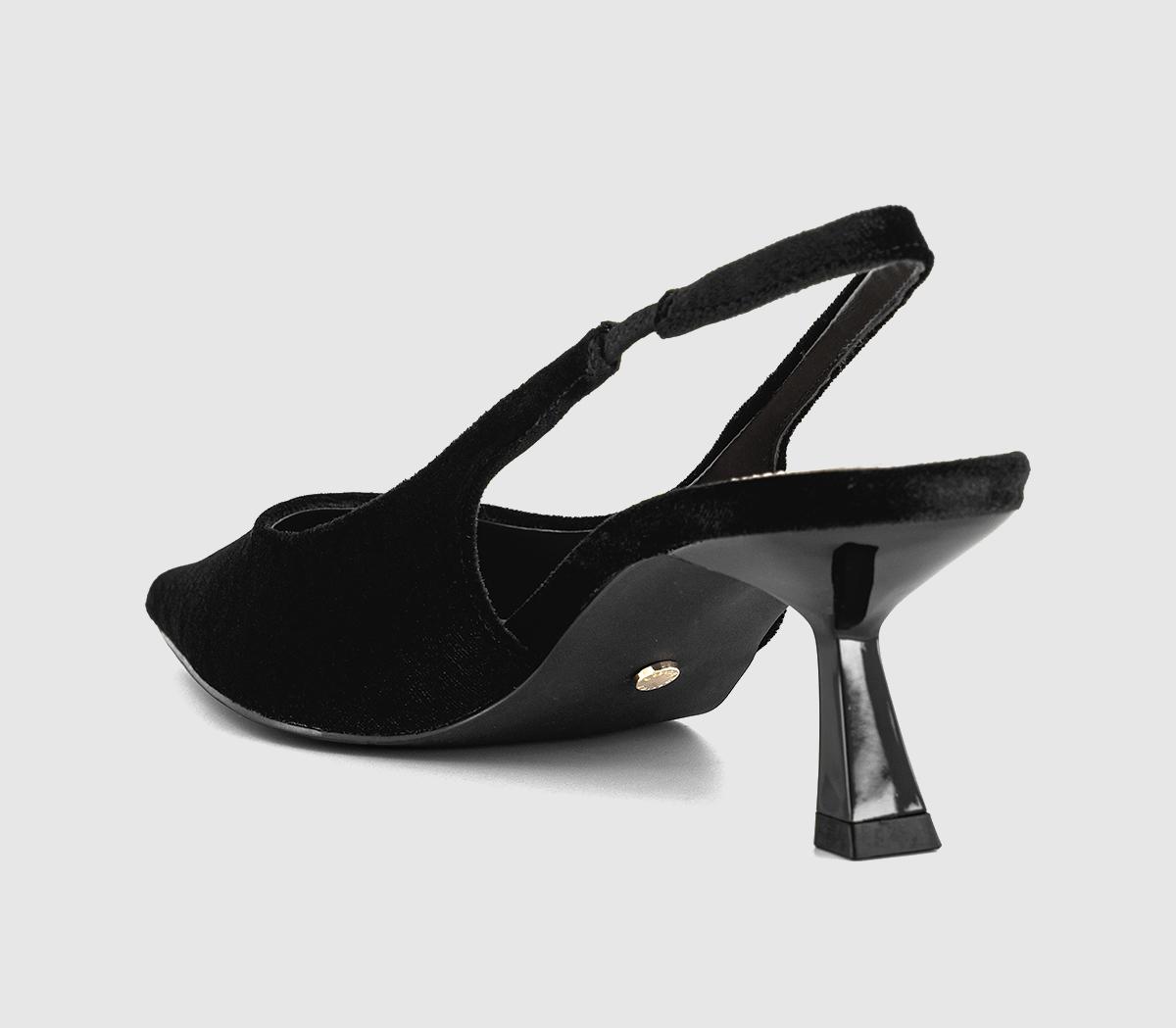 OFFICEMillion Slingback Kitten HeelsBlack Velvet
