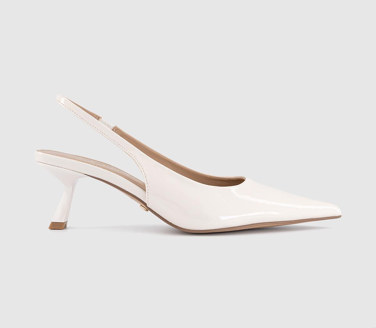 OFFICEMillion Slingback Kitten Heels OFFICEMillion Slingback Kitten HeelsCream Patent