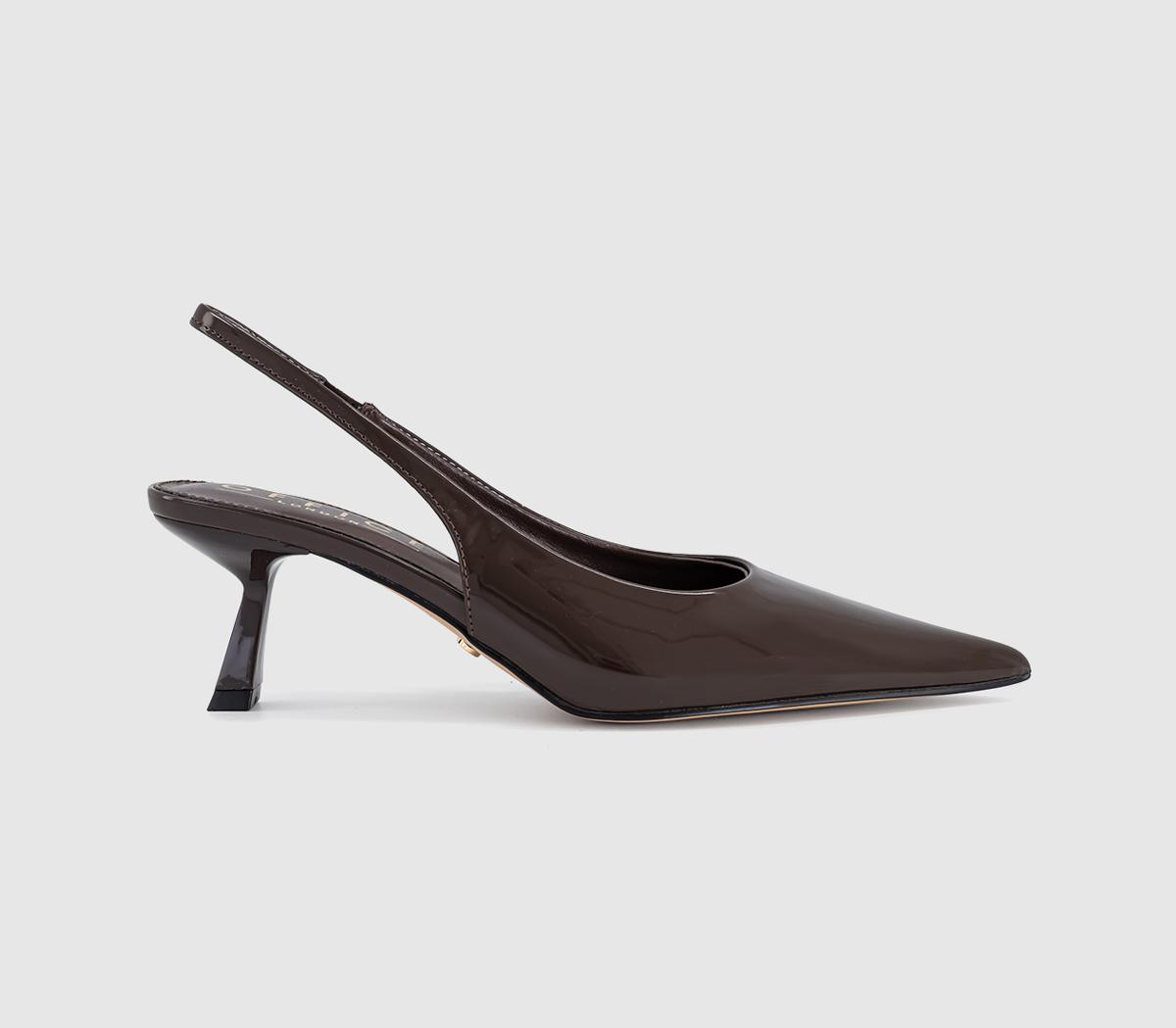 OFFICEMillion Slingback Kitten HeelsBrown Patent