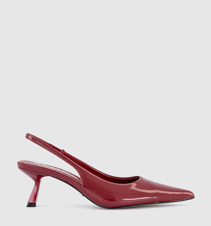 OFFICE Million Slingback Kitten Heels Red