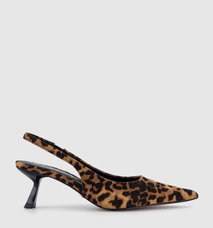 OFFICE Million Slingback Kitten Heels Leopard