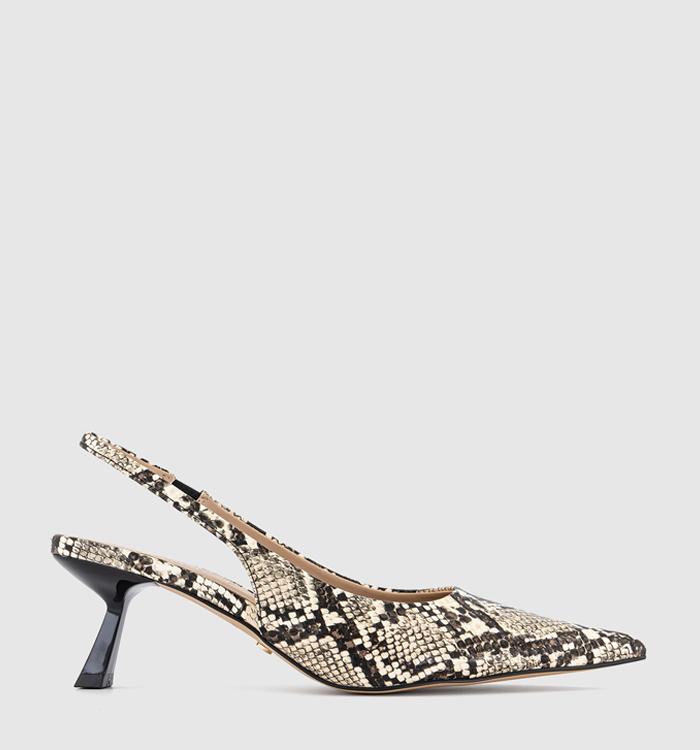 OFFICE Million Slingback Kitten Heels Snake