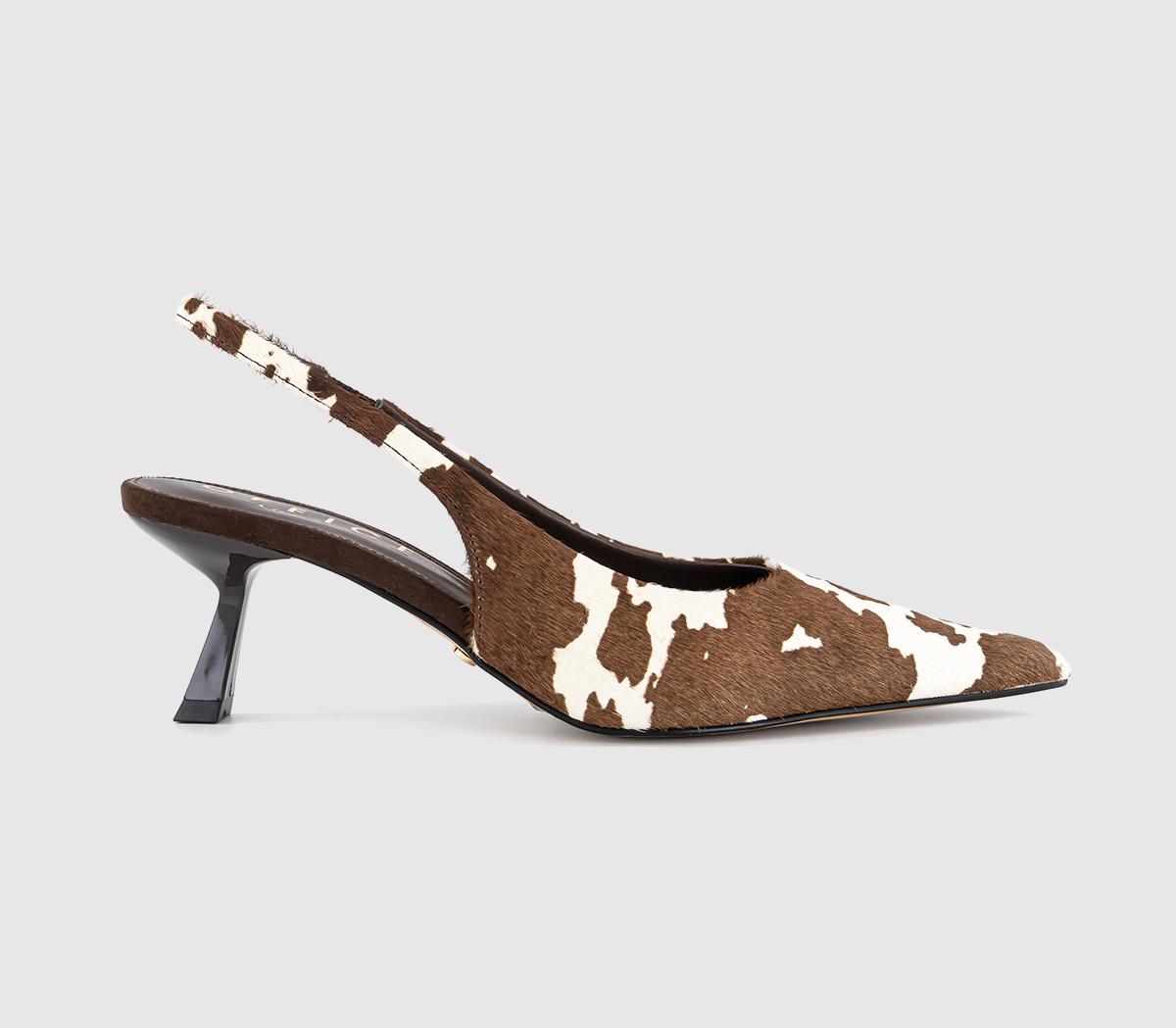 OFFICEMillion Slingback Kitten Heels OFFICEMillion Slingback Kitten HeelsCow Print