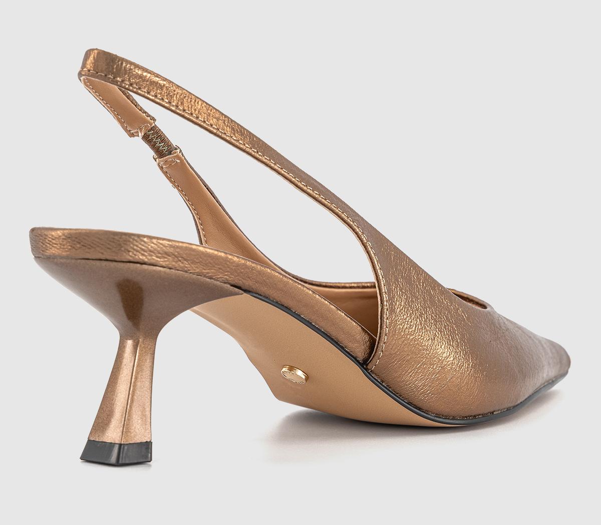 OFFICEMillion Slingback Kitten Heels OFFICEMillion Slingback Kitten HeelsPale Bronze