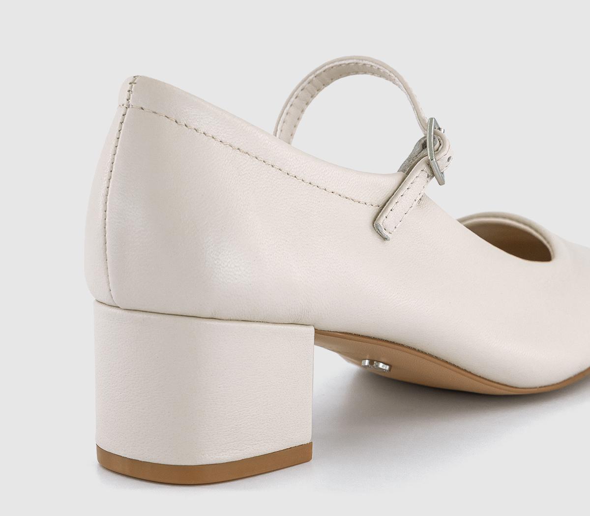 OFFICEMessage Heeled Mary Janes OFFICEMessage Heeled Mary JanesWhite Leather
