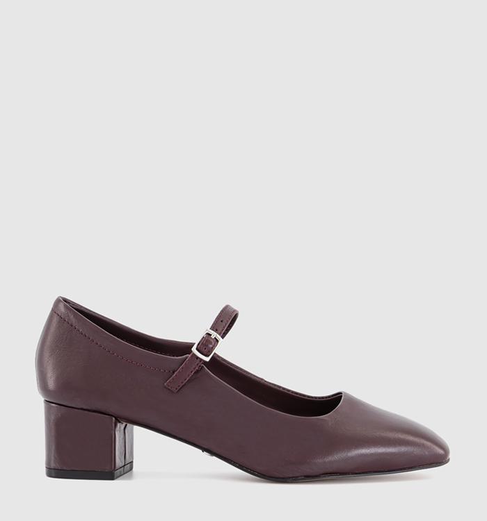 OFFICE Message Heeled Mary Jane Shoes Berry