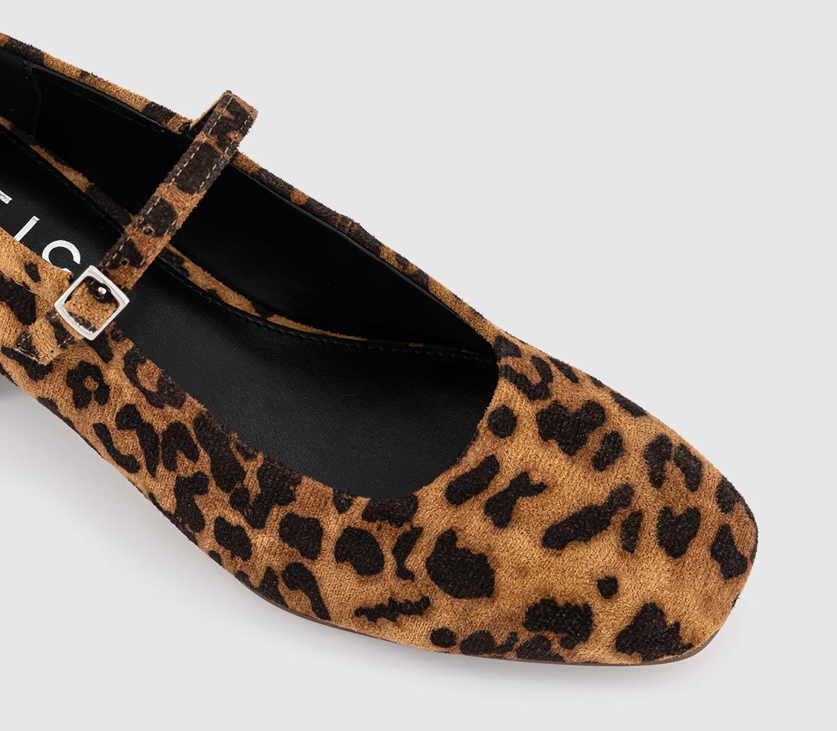 OFFICE Message Heeled Mary Janes Leopard - Mid Heels