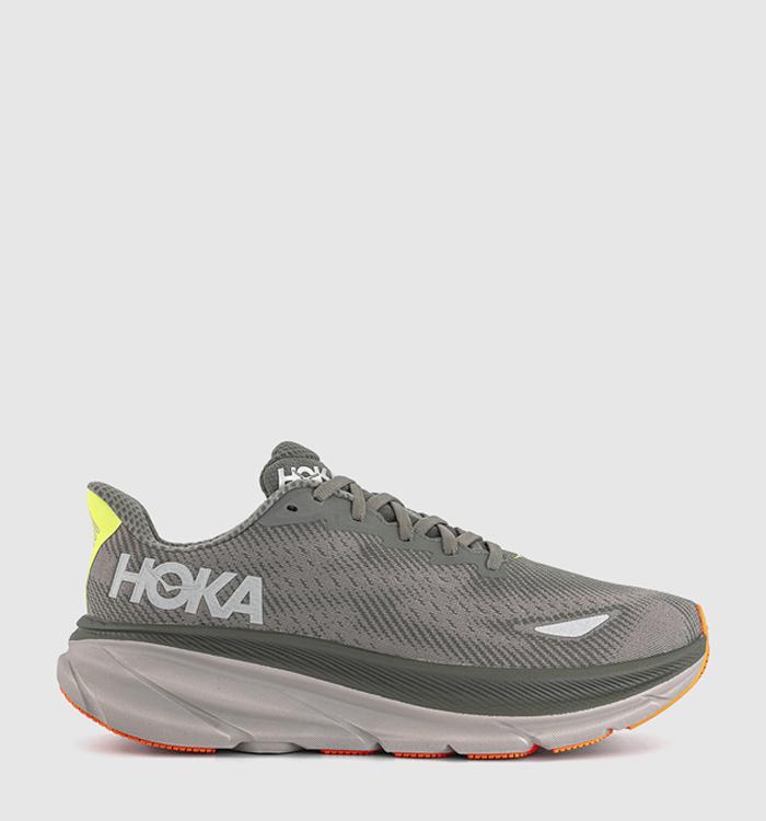 HOKA Clifton 9 GTX Trainers Asphalt Grey Gravel