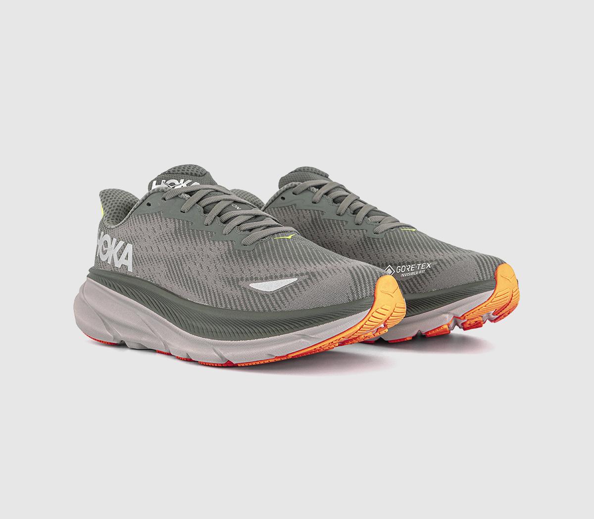 HOKAClifton 9 GTX TrainersAsphalt Grey Gravel