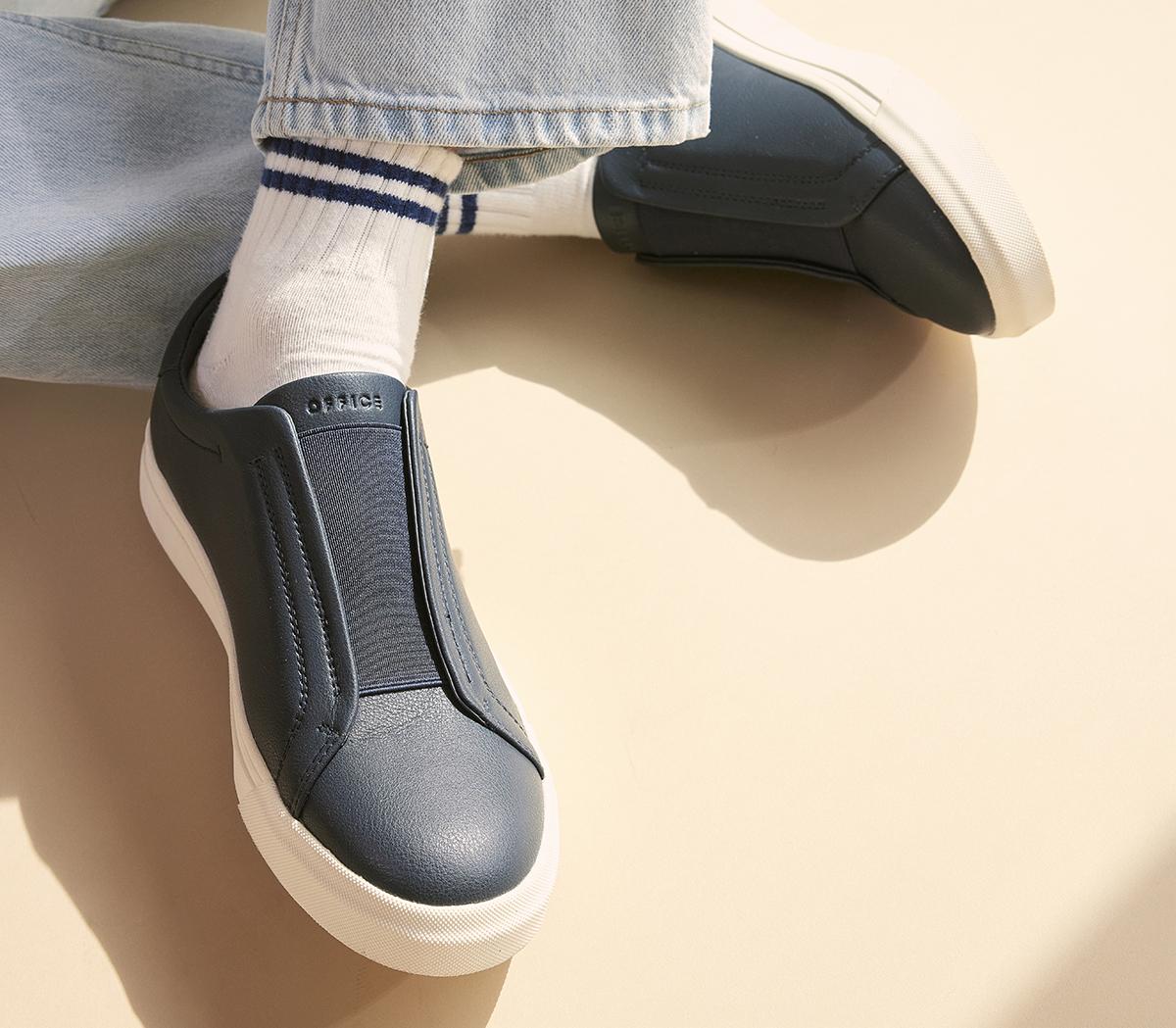 OFFICECornell Laceless Sneakers OFFICECornell Laceless SneakersNavy