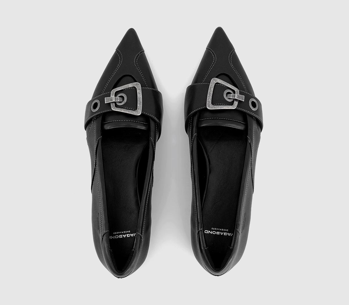 Vagabond ShoemakersHermine Buckle Point ShoesBlack Leather
