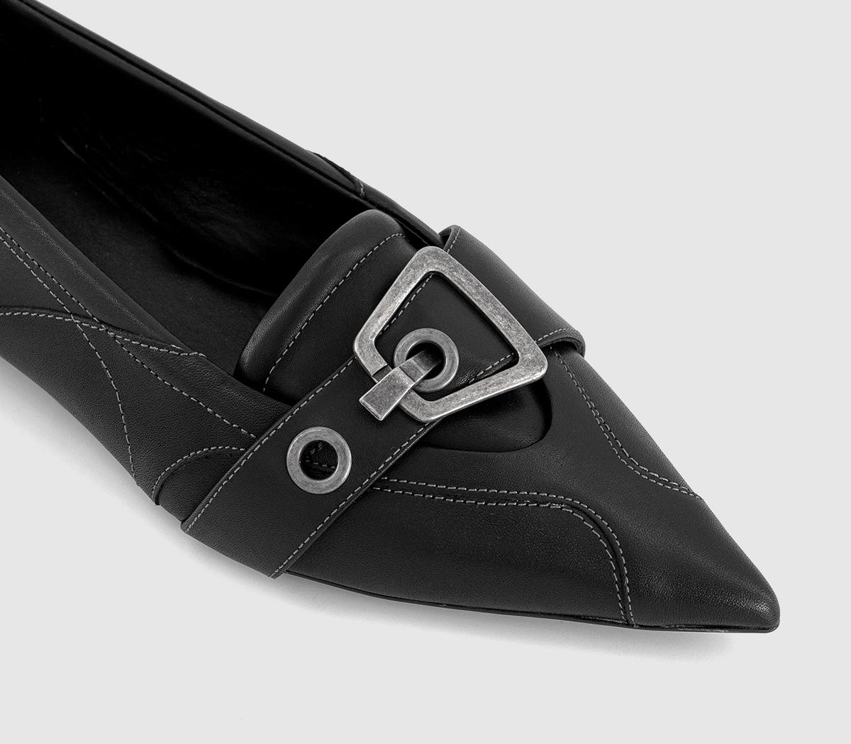 Vagabond ShoemakersHermine Buckle Point ShoesBlack Leather