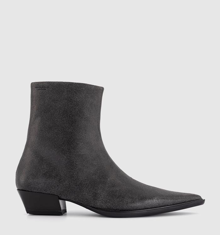 Vagabond Shoemakers Cassie Ankle Boots Off Black Texture Leather