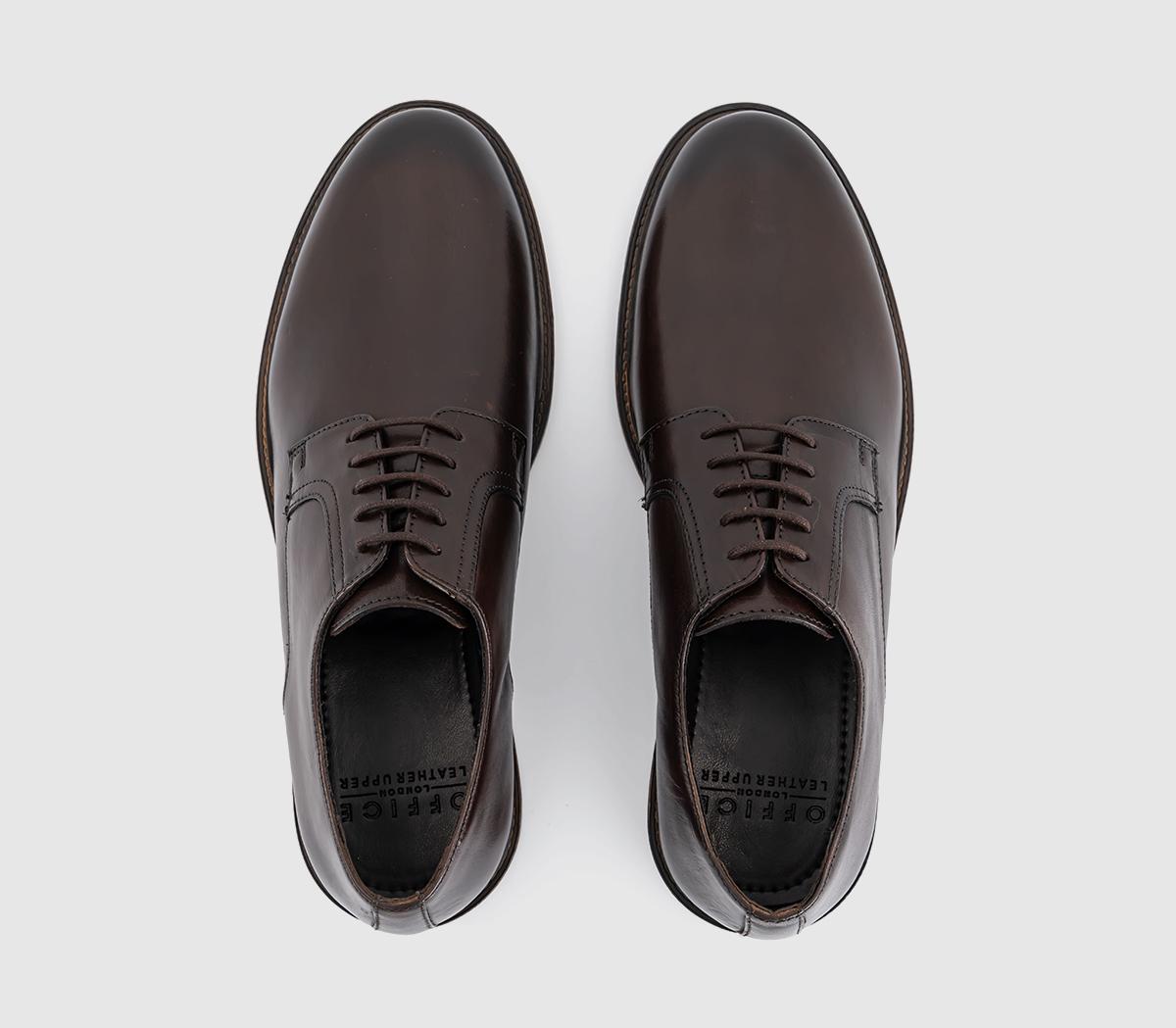 OFFICECurtis Leather Derby Shoes OFFICECurtis Leather Derby ShoesBrown Leather