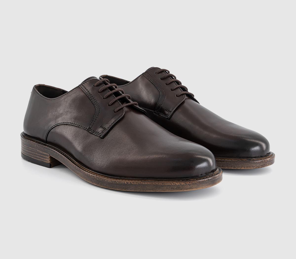 OFFICECurtis Leather Derby Shoes OFFICECurtis Leather Derby ShoesBrown Leather