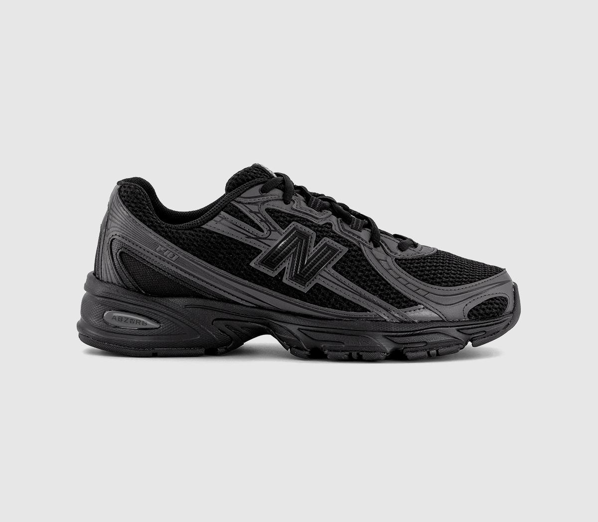 New Balance Mens 740 Trainers Black Mono, 6
