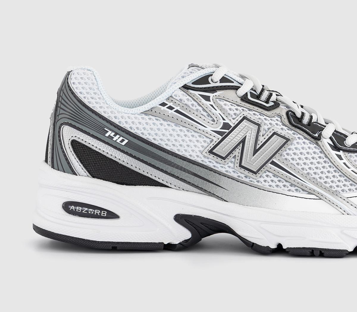 New Balance740 TrainersWhite Black Silver Metallic