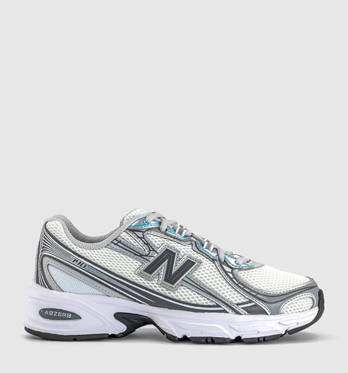 New Balance 740 V2 Trainers White Castlerock Metallic